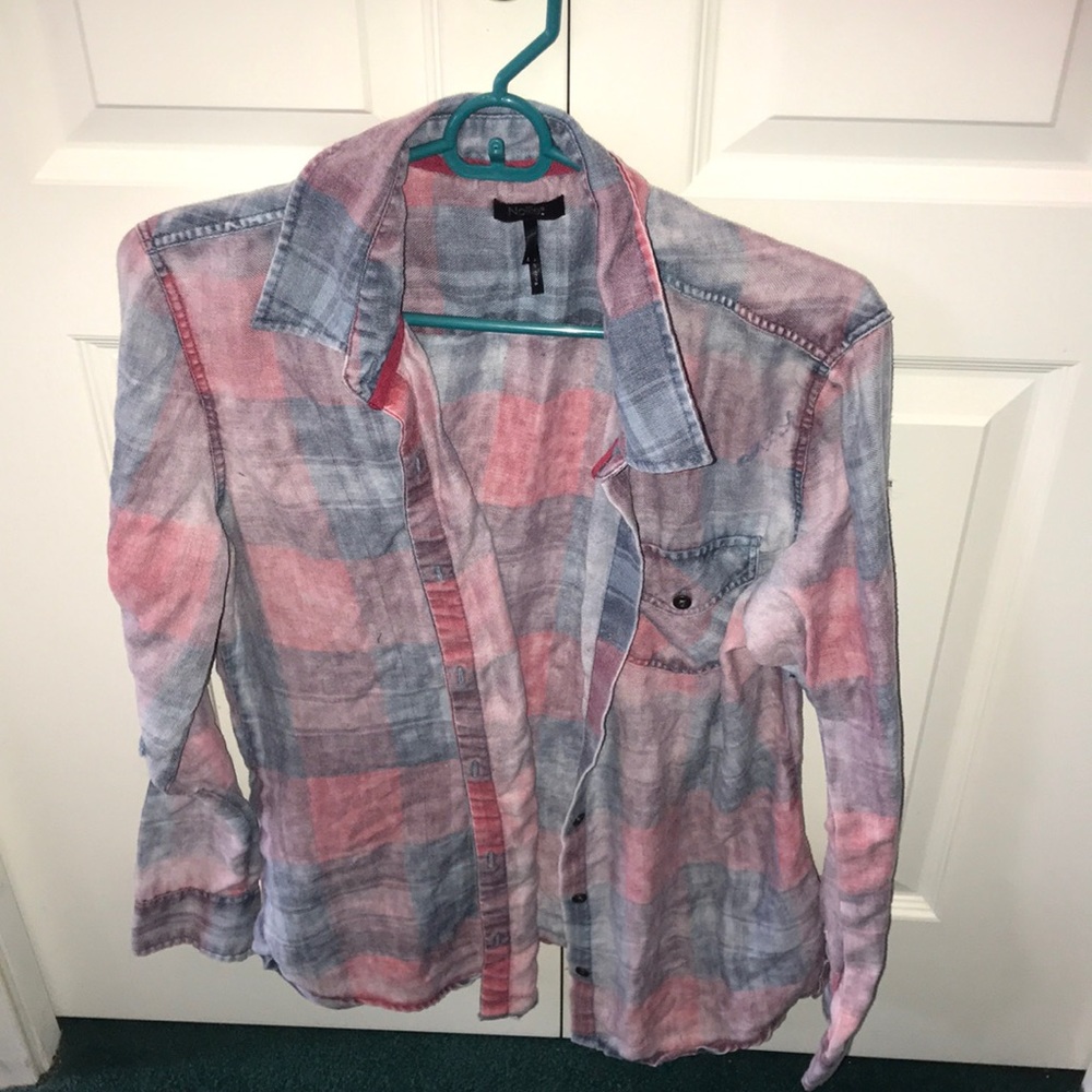 Nollie Flannel Top Multi Color Large Women’s Size